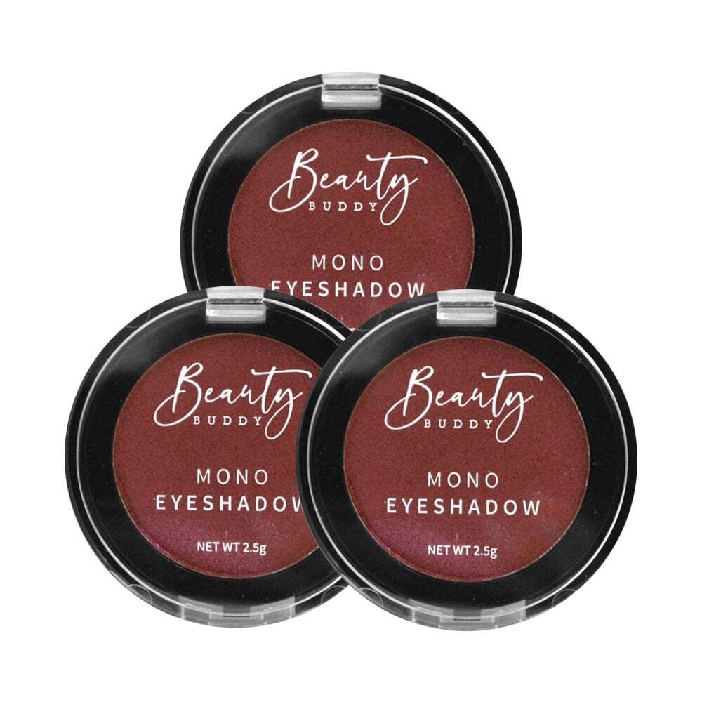 3x Beauty Buddy Mono Eyeshadow 12 Deep Shiraz 2.5g