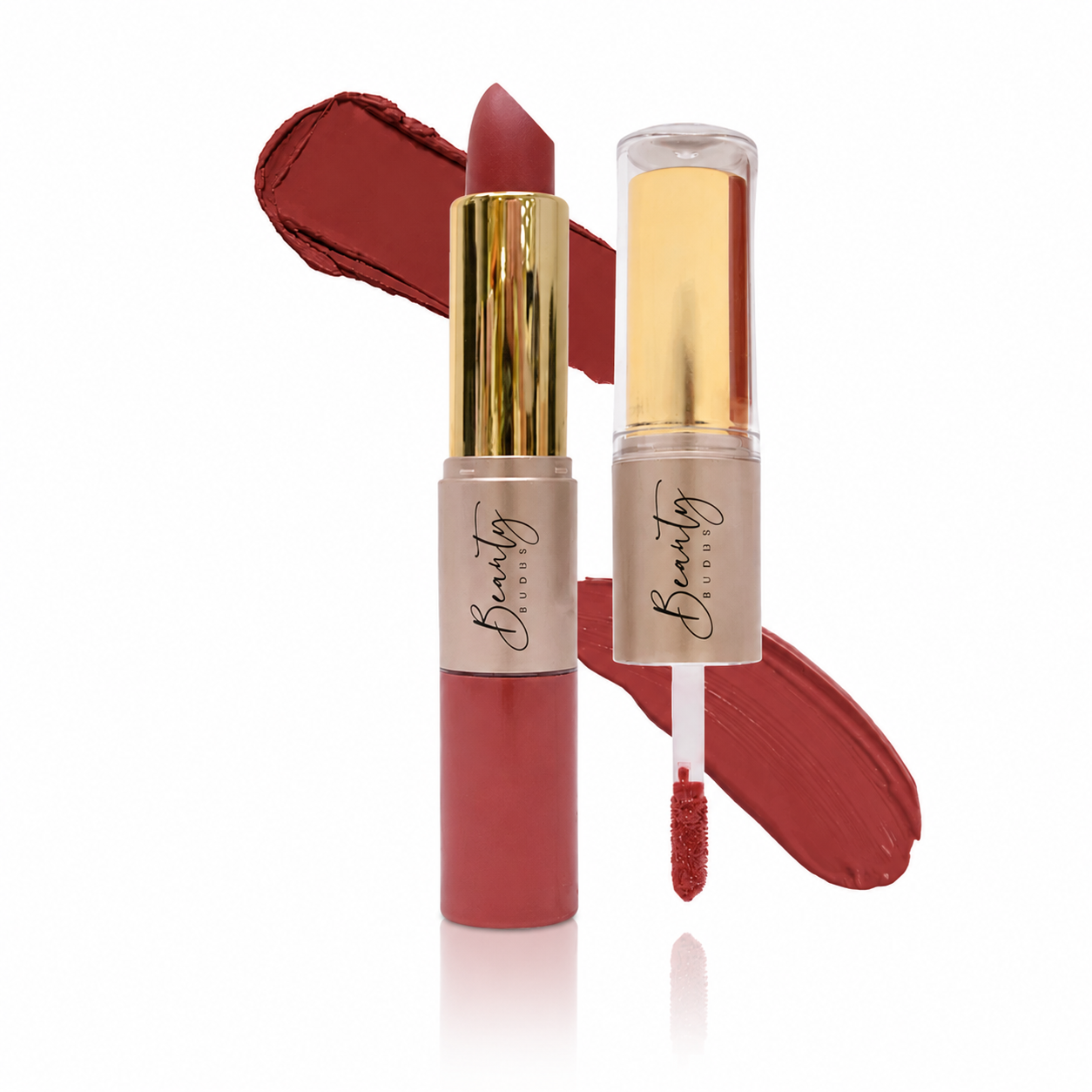 Beauty Buddy Velvet Gold 2-in-1 Matte Lipstick & Liquid Lipstick 05 Red Allure