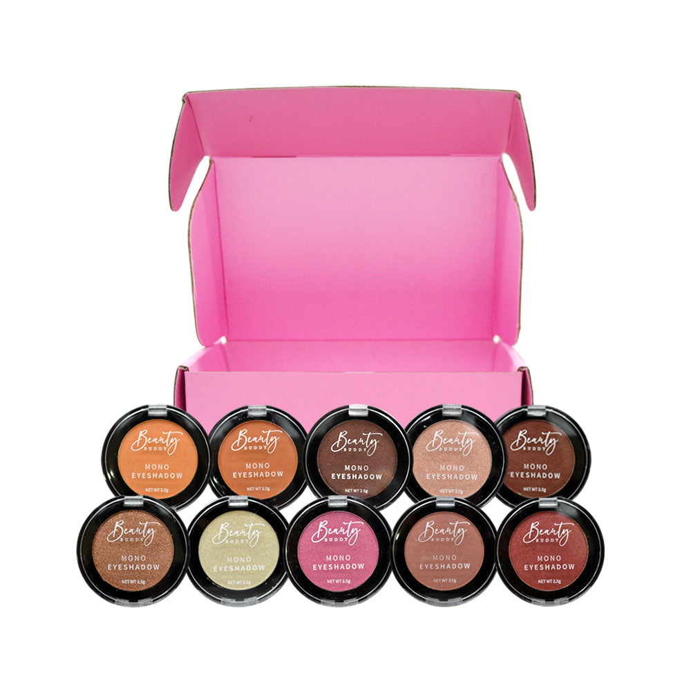 Beauty Buddy Mono Eyeshadow Gift Set - 10 items