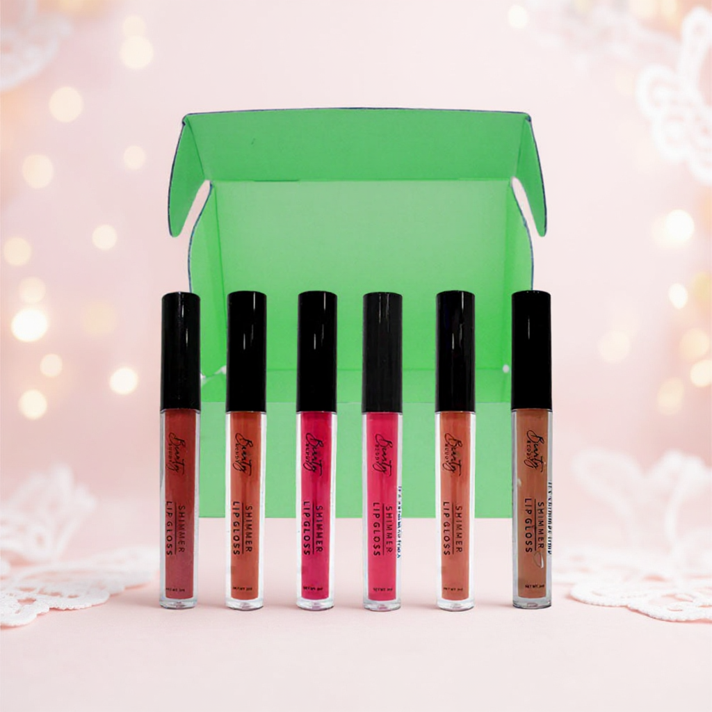Beauty Buddy Shimmer Lip Gloss Gift Set - 6 items