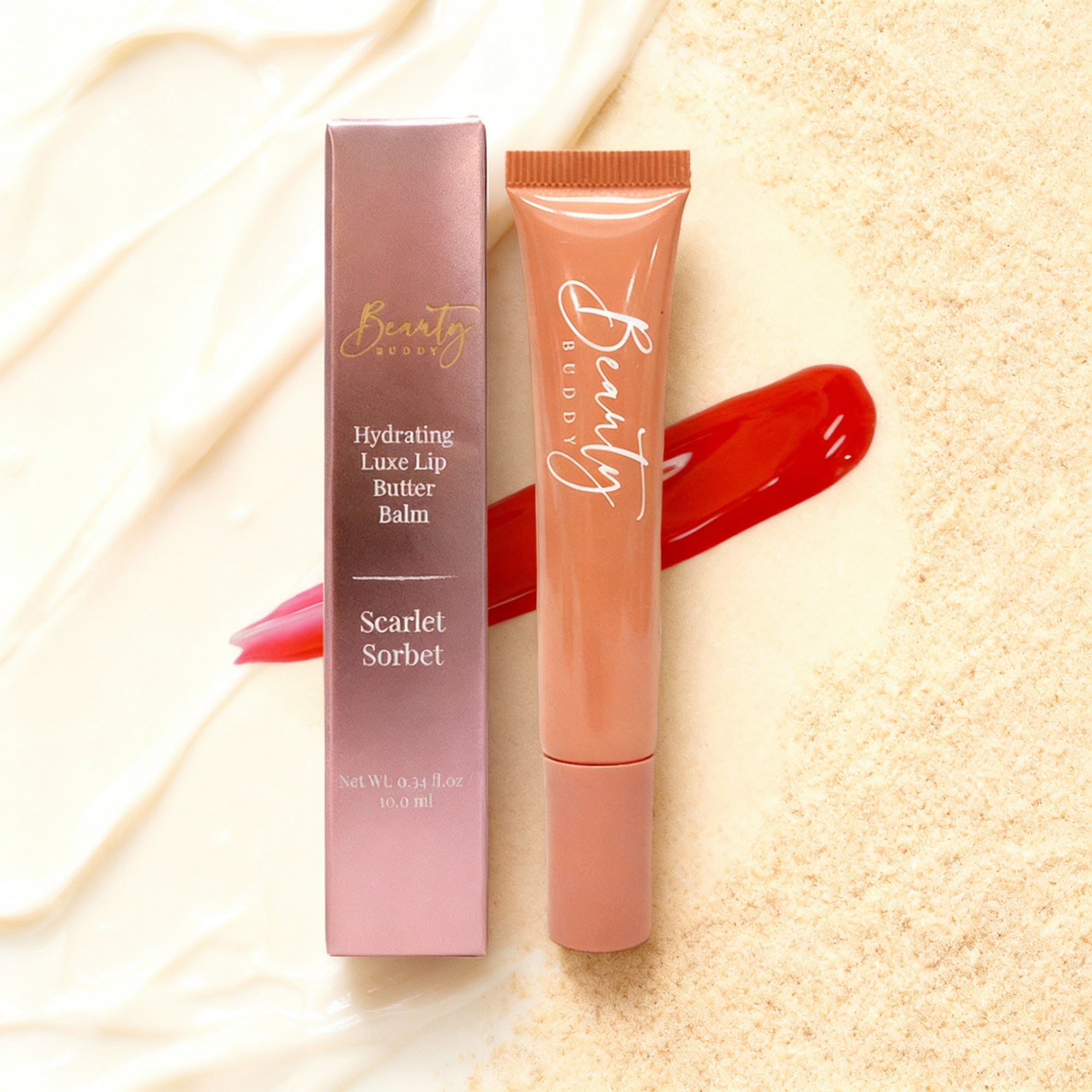 Beauty Buddy Hydrating Luxe Lip Butter Balm Scarlet Sorbet 10ml
